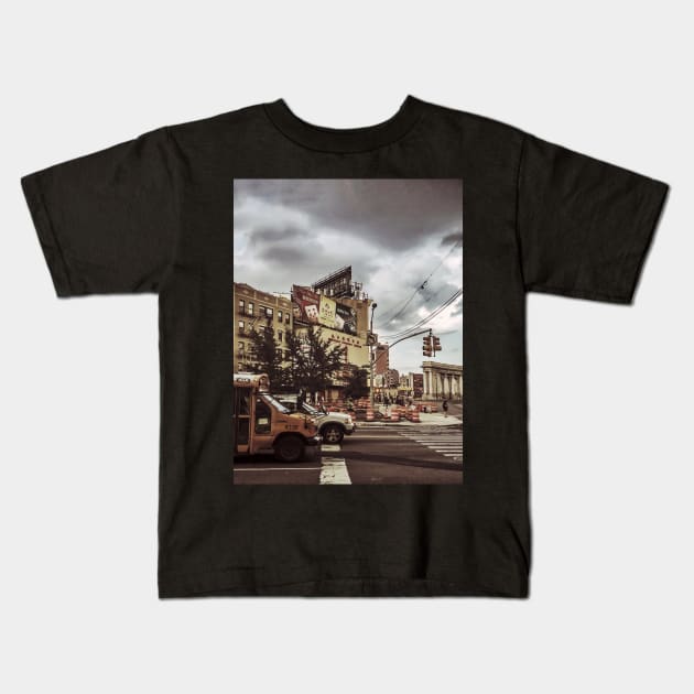 Bowery City Traffic Manhattan NYC Kids T-Shirt by eleonoraingrid